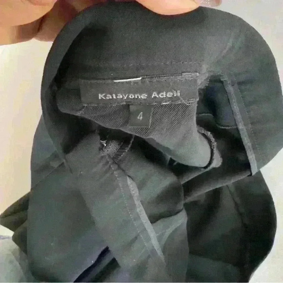 katayone adeli black skirt with slipped the side size 4 - Picture 5 of 6